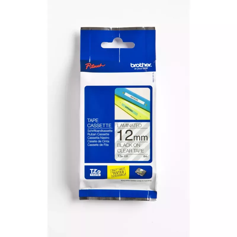 Sildistuslint Brother TZE-231 Must valgel