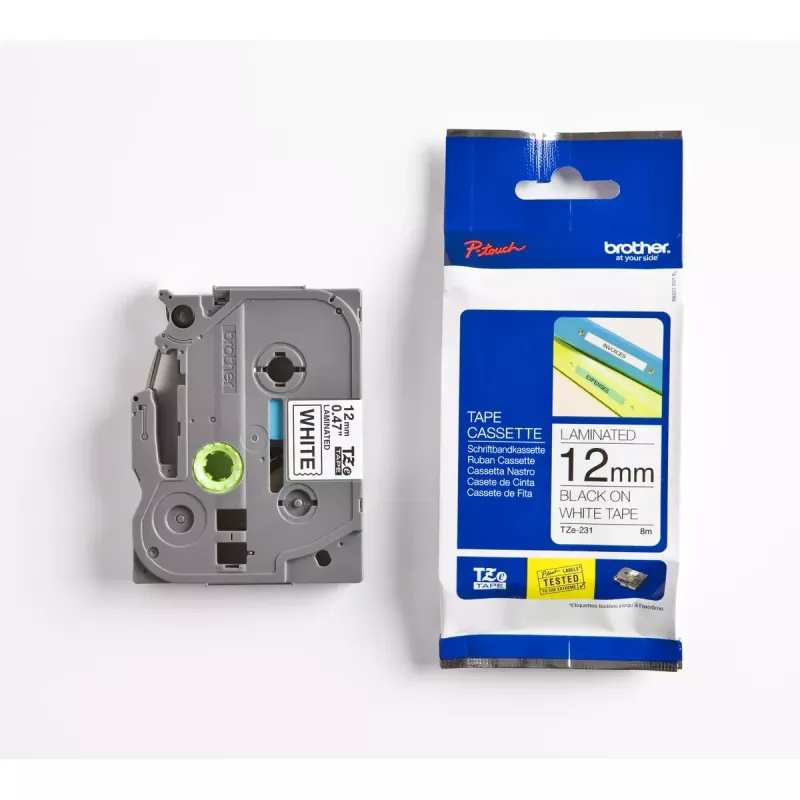 Sildistuslint Brother TZE-231 Must valgel