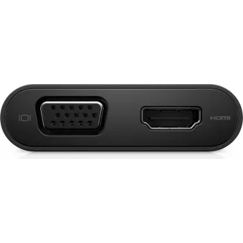 DELL USB-C - HDMI / VGA / Ethernet / USB 3.0 - Must - Juhtmega - USB 3.2 Gen 1 (3.1 Gen 1) USB-C - 10,100,1000 Mbit/s - Must - 1920 x 1080 pikslit - Dell (DA200)