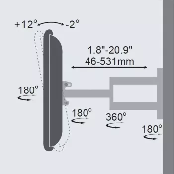 TV-kinnitus Vivolink VLMW2355A 55-tolline must