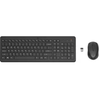 Klaviatuuri ja hiire komplekt HP 330 — Täissuuruses RF-juhtmevaba, must, hiir kaasas, 0,42 kg