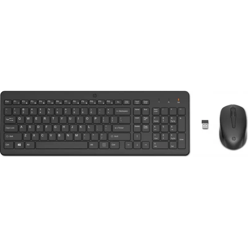 Klaviatuuri ja hiire komplekt HP 330 — Täissuuruses RF-juhtmevaba, must, hiir kaasas, 0,42 kg