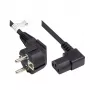 Netzkabel Schutzkontakt-Stecker Typ E+F (CEE 7/7, gewinkelt) an C13 (rechts gewinkelt), schwarz, 1,00 mm², 3 m, Good Connections® (P0131-S030)