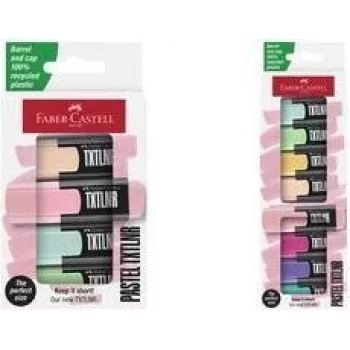 Markerite komplekt Faber-Castell 154214 pastellmarkerid, 4 tk — korall, roheline, heleroheline, roosa