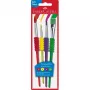 Pintsli komplekt Faber-Castell Pinsel 4-osaline Soft Grip BK — kunstipintslid, 4 tk