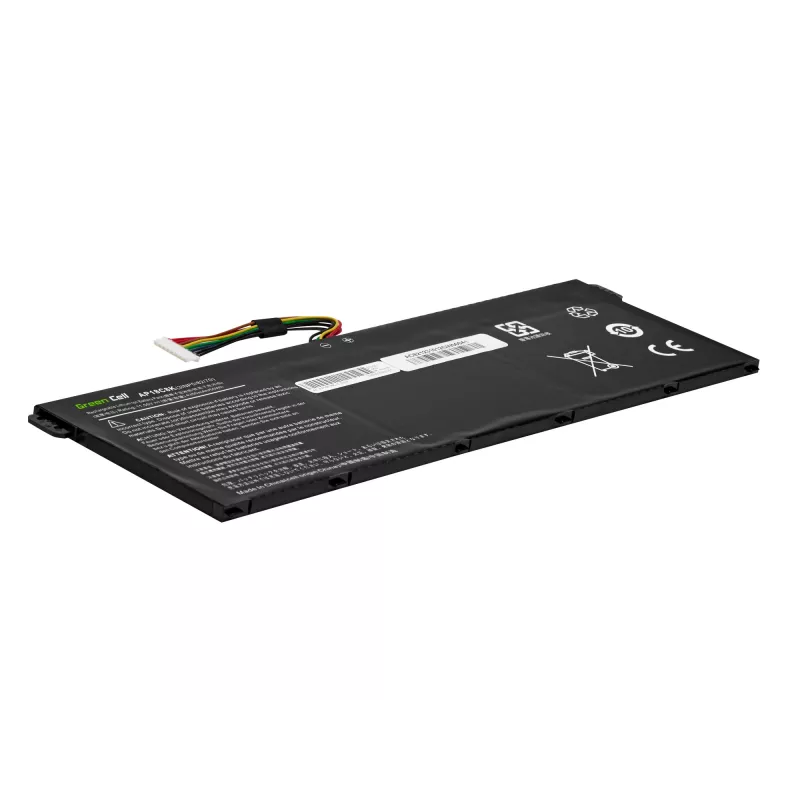 Sülearvuti aku roheline Cell ASUS A555 F555 K555 R556 X555, LiPo 4000 mAh, 7,6 V, 4 elementi, must