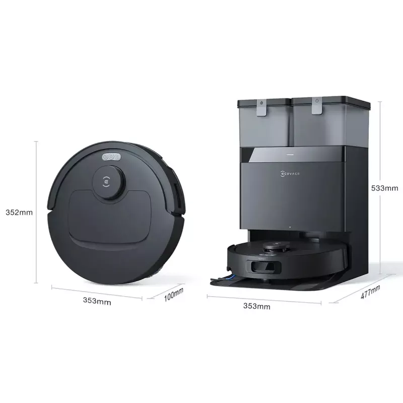 Robotolmuimeja Ecovacs Deebot T30C Gen 2 0,26 L tolmumahuti, Li‑Ion 12 V aku, 180 min tööaeg, must