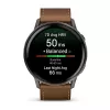 Nutikell GARMIN Venu 4 45 mm (1.4 tolli) AMOLED 454×454 px, Wi‑Fi, GPS, 8 GB, must korpus, pruun nahkrihm