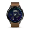 Nutikell GARMIN Venu 4 45 mm (1.4 tolli) AMOLED 454×454 px, Wi‑Fi, GPS, 8 GB, must korpus, pruun nahkrihm