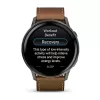 Nutikell GARMIN Venu 4 45 mm (1.4 tolli) AMOLED 454×454 px, Wi‑Fi, GPS, 8 GB, must korpus, pruun nahkrihm