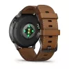 Nutikell GARMIN Venu 4 45 mm (1.4 tolli) AMOLED 454×454 px, Wi‑Fi, GPS, 8 GB, must korpus, pruun nahkrihm