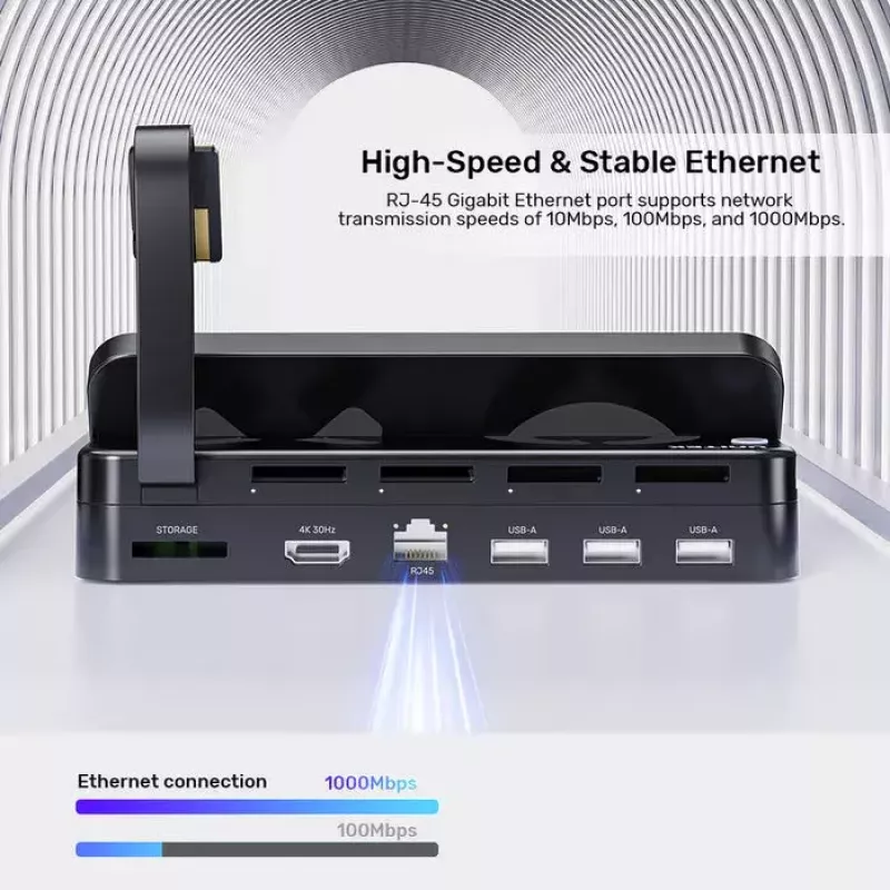 Pihukonsooli dokkimisjaam Unitek G1002F01 — USB-dokkimispistik, must