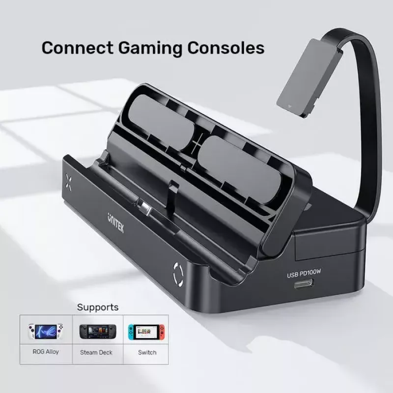 Pihukonsooli dokkimisjaam Unitek G1002F01 — USB-dokkimispistik, must