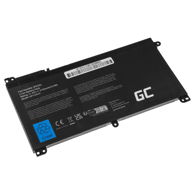 Aku Green Cell HP125V2 HP Pavilion x360 Stream 14-AX jaoks