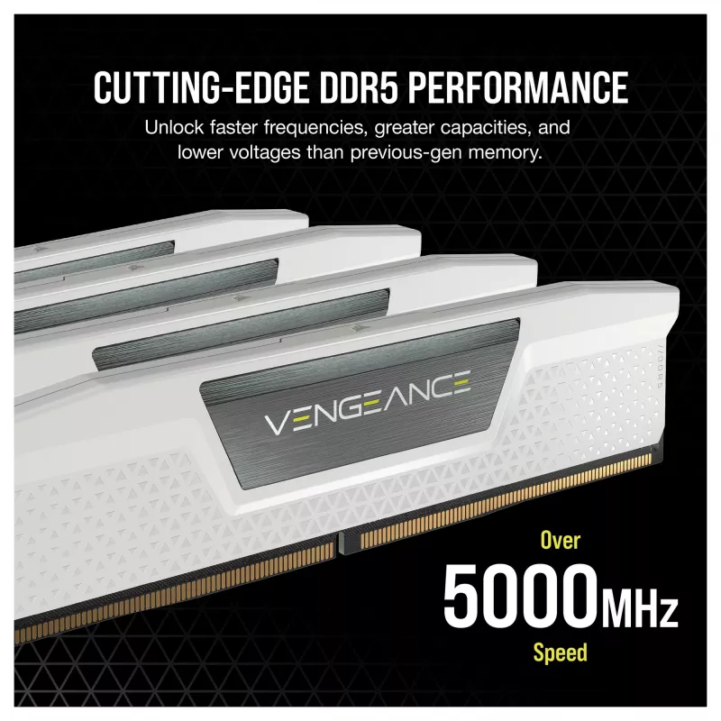 Corsair Vengeance 32GB (2x16GB) DDR5 6400MHz CL36 lauaarvuti mälukomplekt - valge