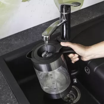 Elektriline veekeetja ProfiCook PC-WKS 1322 G — 1,7 L, 2200 W, klaas ja roostevaba teras, juhtmeta