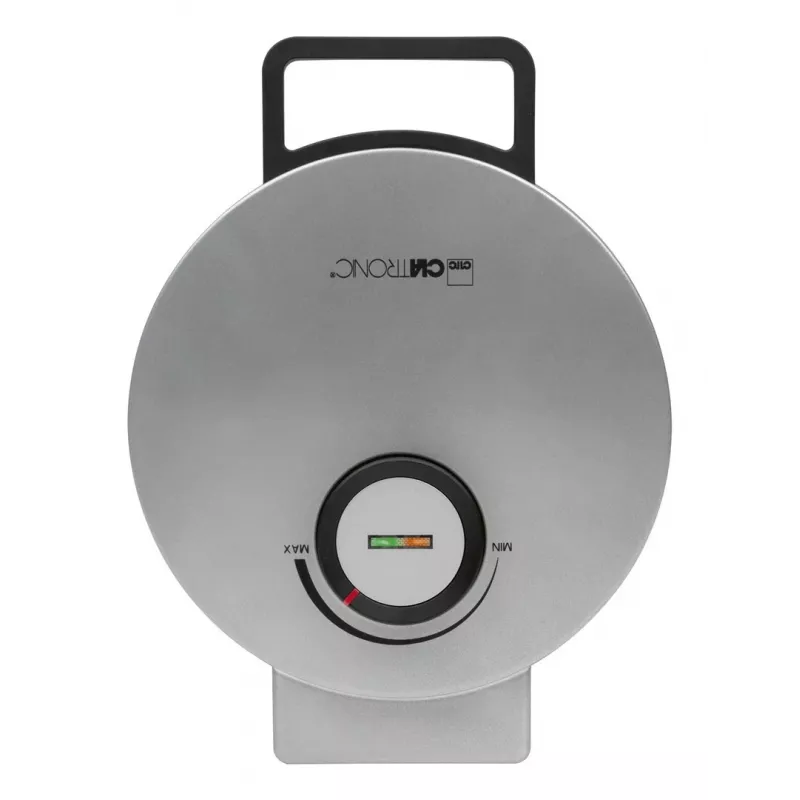 Vahvliküpsetaja CLATRONIC HA 3833 — 1 ümmargune vahvel, 1200 W, plaadid 20×20 cm, must/hõbedane