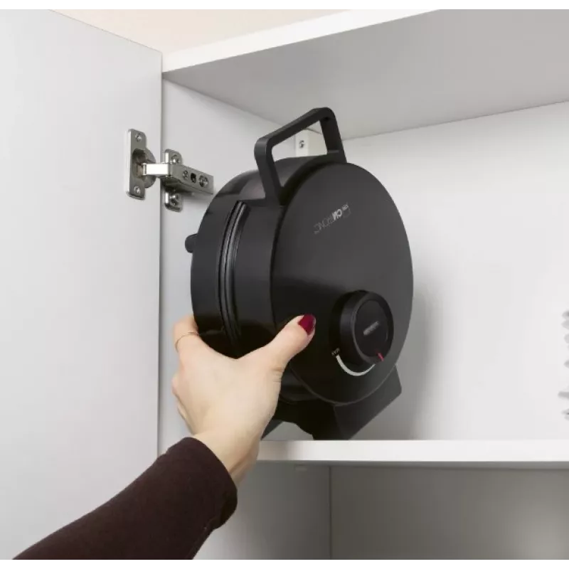 Vahvliküpsetaja CLATRONIC WA 3832 — 1 ümmargune vahvel, 1200 W, 20 cm plaadid, must