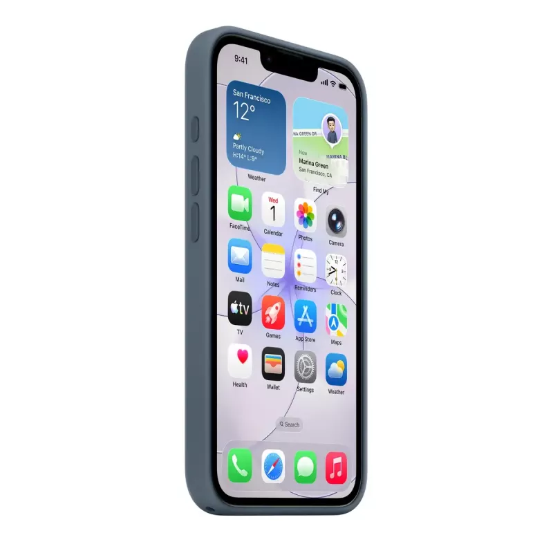 Silikoonümbris MagSafe’iga Apple iPhone 17e jaoks — Anchor Blue, kate, sobib 6,1 tolli (15,5 cm)