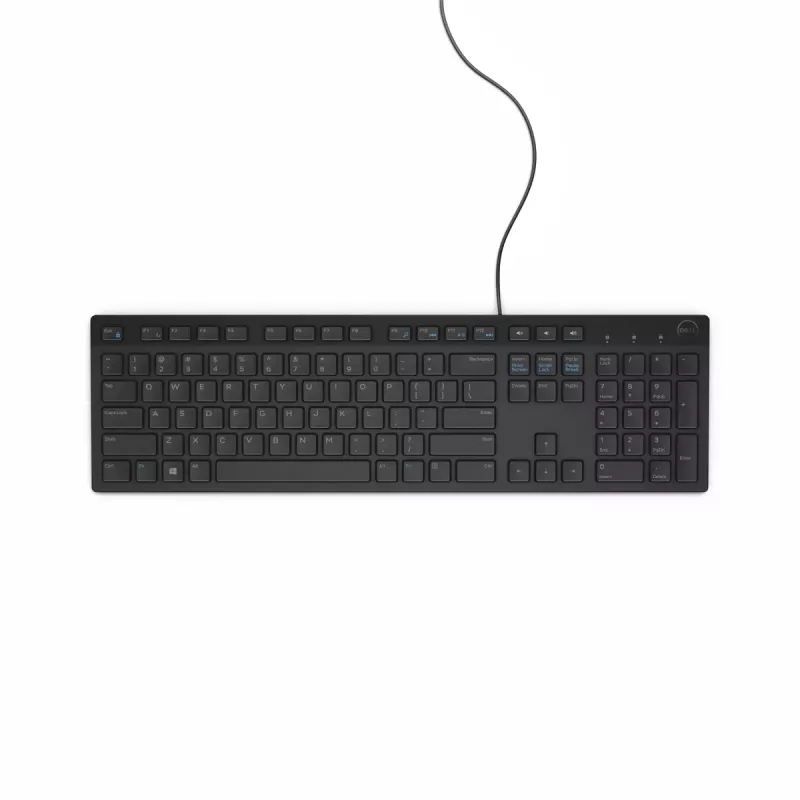 DELL KB216 klaviatuur universaalne USB QWERTY UK inglise must täissuuruses juhtmega