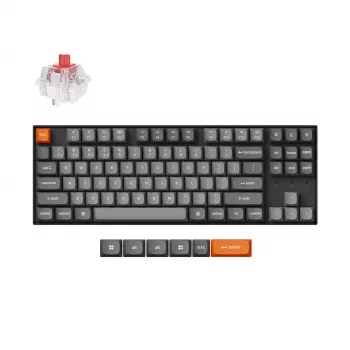 Keychron K8 Max klaviatuur universaalne USB RF juhtmevaba Bluetooth must 80% mehaaniline
