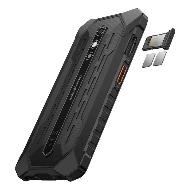 Vastupidav nutitelefon UleFone RugKing 2 Pro — 4 GB muutmälu, 128 GB salvestusruum, must