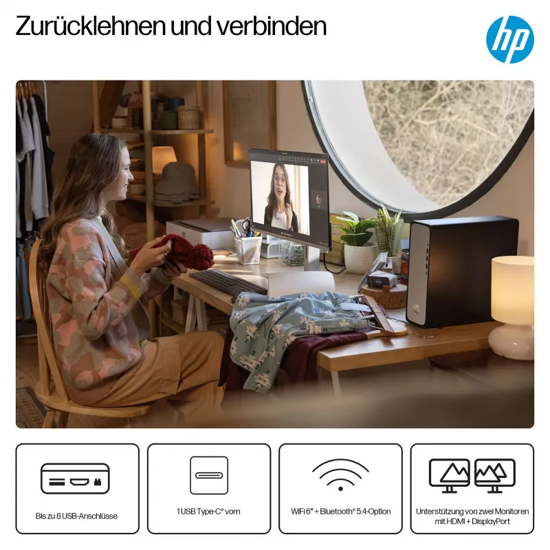 HP OmniDesk S03-0032ng - Saled töölaud - Core i3 i3-14100 - Täielik süsteem - Core i3