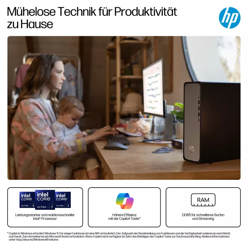 HP OmniDesk S03-0032ng - Saled töölaud - Core i3 i3-14100 - Täielik süsteem - Core i3