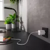 Seinalaadija DIGITUS USB GaN 45W — 1× USB-C, 1× USB-A, sisend 100–240V, valge