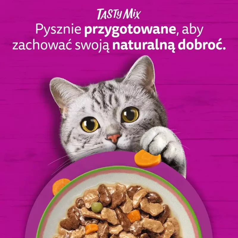 Märg kassitoit Whiskas Tasty Mix kokavalik kastmes 40×85 g kotikesed