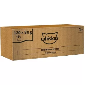 Märg kassitoit kotikestes Whiskas Drobiowa Uczta tarretises 120 x 85 g (multipakk)