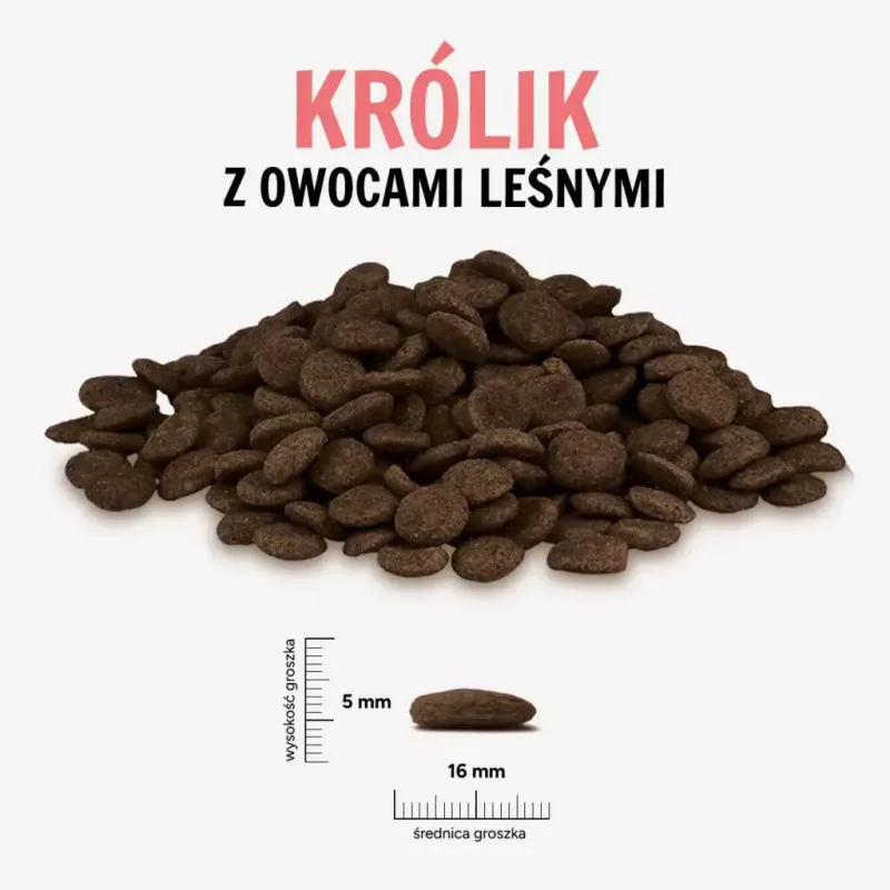 PAKA ZWIERZAKA küülik metsamarjadega kuiv lemmikloomatoit L 1.5 kg