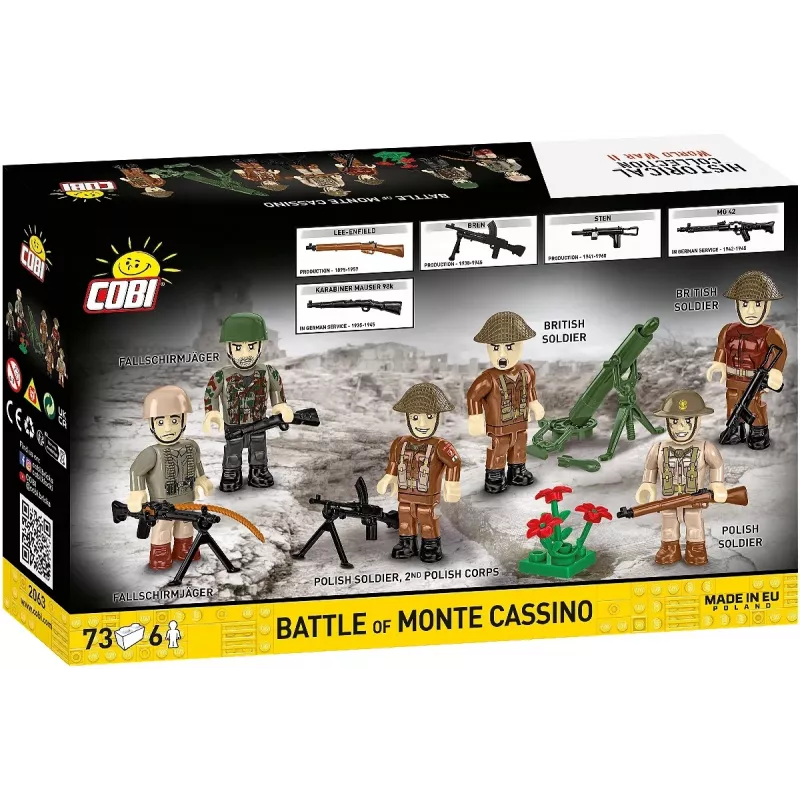 Ehituskomplekt Cobi Blocks Monte Cassino lahing COBI-2063 ajalooline sõjaväelaste dioraam