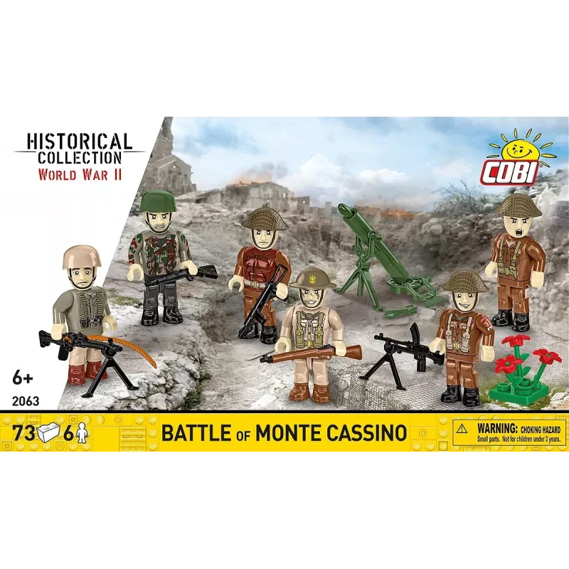 Ehituskomplekt Cobi Blocks Monte Cassino lahing COBI-2063 ajalooline sõjaväelaste dioraam