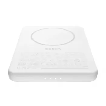 Akupank Belkin BPD010hqWH 5000 mAh, juhtmevaba laadimine 7,5 W, USB-C, valge