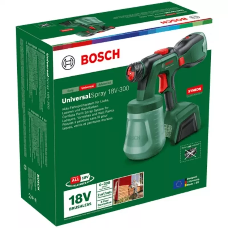 Akupihustuspüstol UniversalSpray 18V-300 solo (roheline, ilma akuta ja laadijata, POWER FOR ALL ALLIANCE)