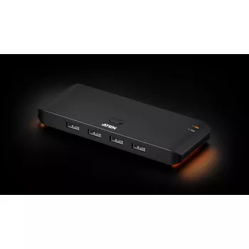 USB 2.0 jagamislüliti ATEN US4224 — 2x host kuni 4x seade, 480 Mbps, must
