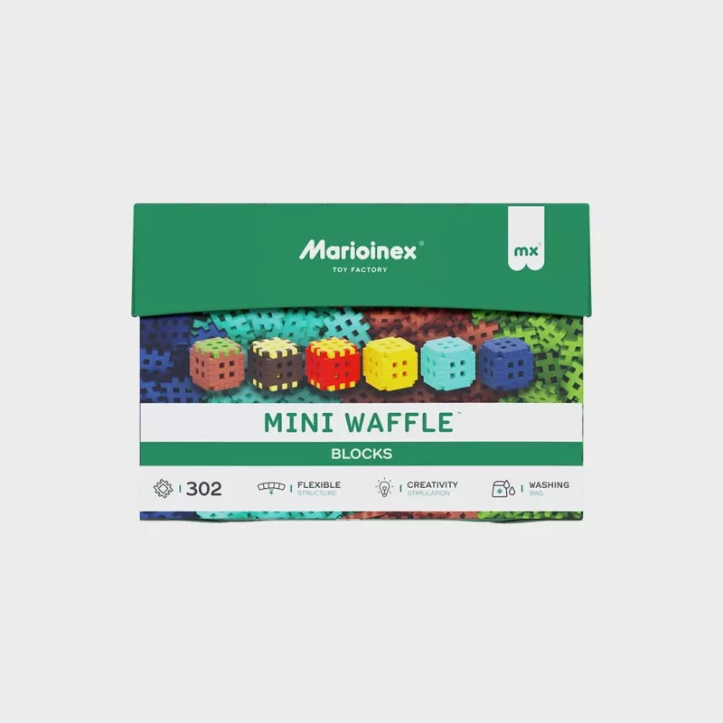 Ehitusklotsid Marioinex Mini Waffle 302 tk — virnastatav ühendatav ehituskomplekt