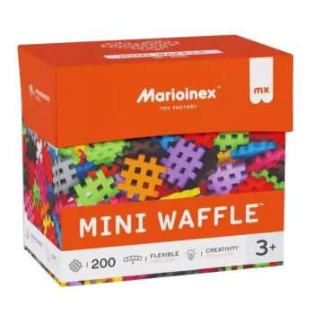 Ehitusklotsid Marioinex Mini Waffle 200 tk — plastist ühendatav ehituskomplekt