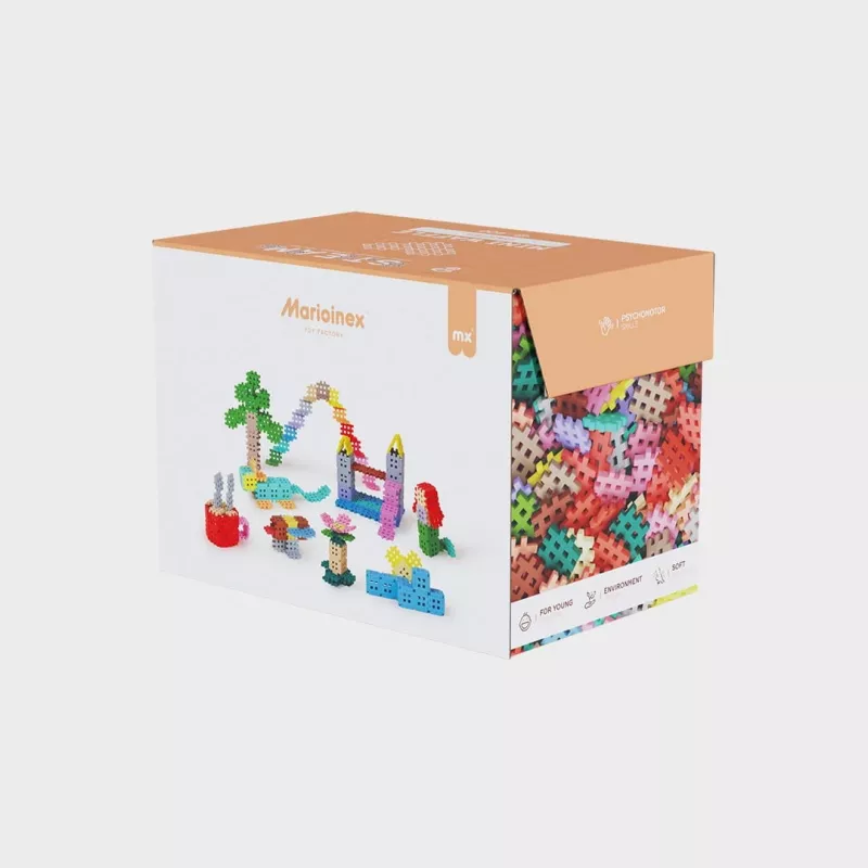 Ehitusklotsid Marioinex Mini Waffle 400 tk pastelsed — laste ehituskomplekt