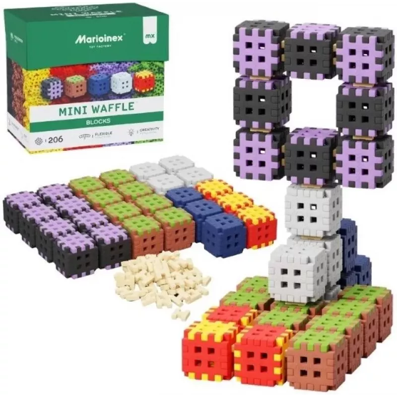 Ehitusklotsid Marioinex Mini Waffle 206 tk — laste ehituskomplekt