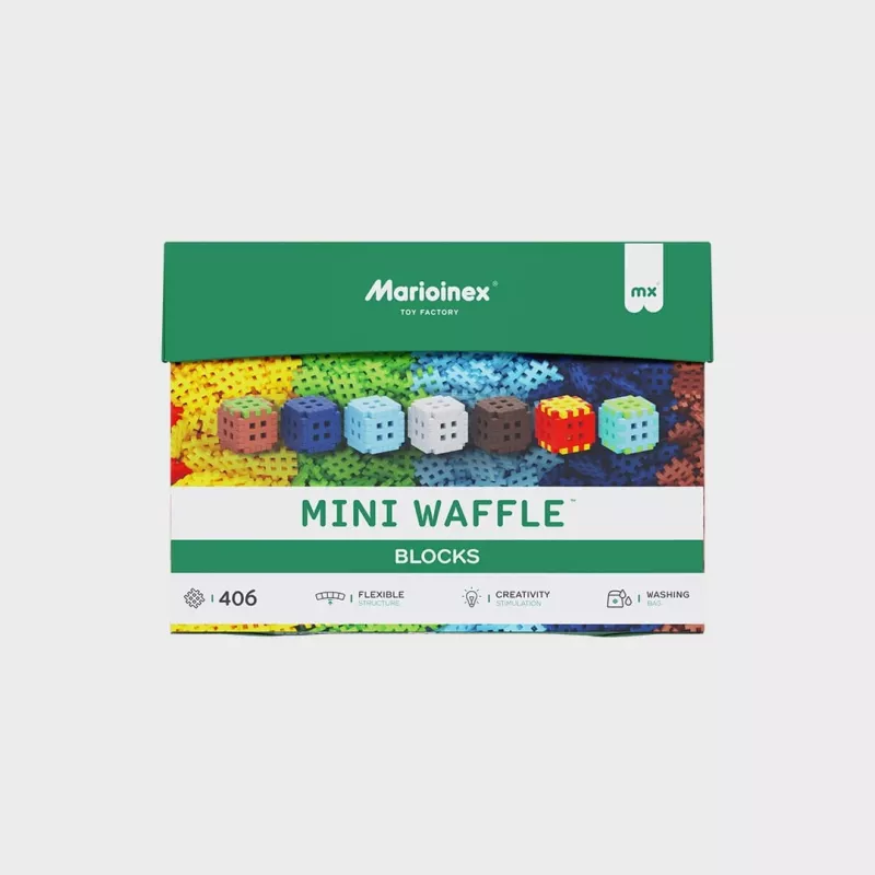 Ehitusklotsid Marioinex Mini Waffle 406 tk — ehituskomplekt loovaks mänguks