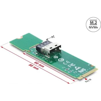 Muundur M.2 Key M → 1× SFF-8654 4i DELOCK 64361