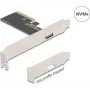 DELOCK PCI Express x4 1-le välisele OCuLinkile (SFF-8612) adapterkaardile, madalprofiil