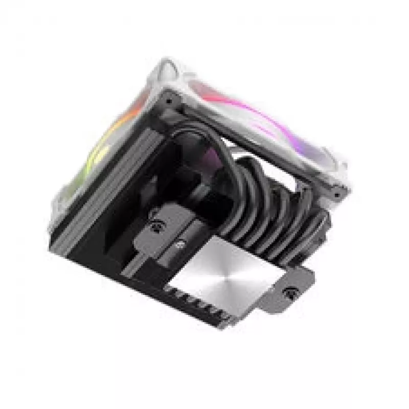 Protsessori jahuti Akasa SOHO H6L RGB valge — madalaprofiiline jahutusradiaator koos RGB ventilaatoriga, ühildub mini-ITX kompaktsete süsteemidega