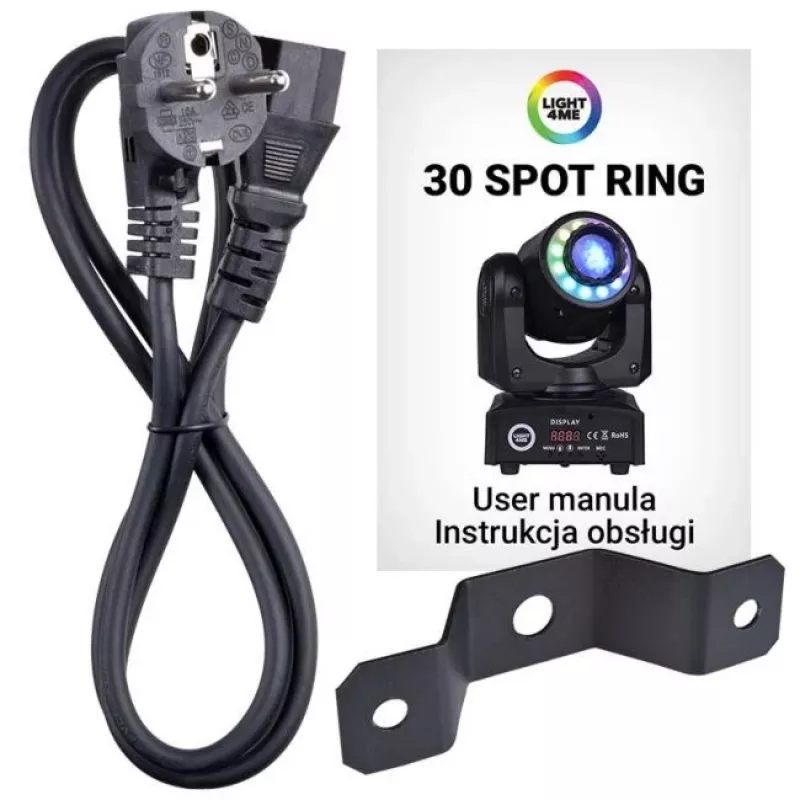 LIGHT4ME 30 SPOT RING - liikuv peaga LED-valgusti, 30 W