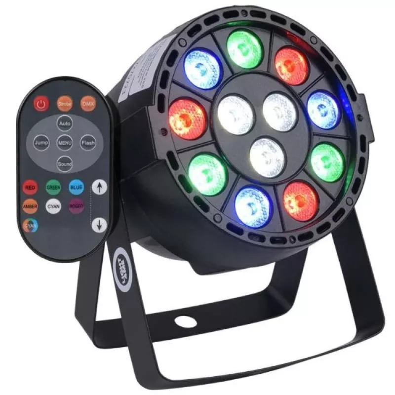 LIGHT4ME P12 LED PAR RGBW - Par LED RGBW, kaugjuhtimispult