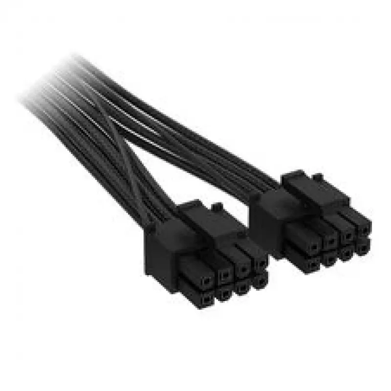 Corsair premium-punutud 2x 8-Pin to 12V-2x6-Cable, for Type-4-Power Supply - must