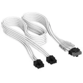 Corsair premium-punutud 2x 8-Pin to 12V-2x6-Cable, Type-5-toiteallikale - Valge