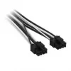 Corsair premium-punutud 2x 8-Pin to 12V-2x6-Cable, Type-5 toiteplokile - must/valge